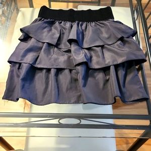 Dark Gray tiered flowy party skirt